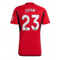 Billiga Manchester United Luke Shaw #23 Hemma fotbollskläder 2023-24 Kortärmad